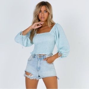 Princess Polly Eirian Smocked Long Sleeve Top
